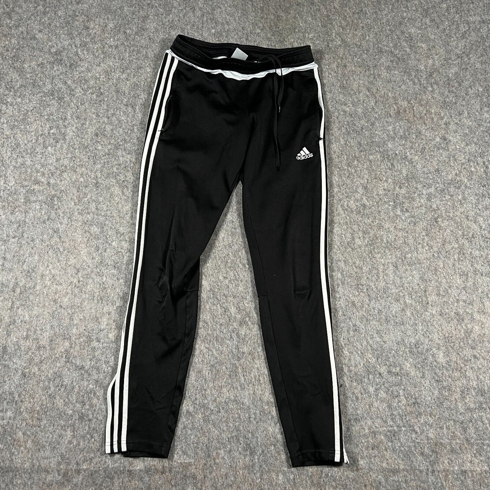 Adidas Women's Track Pants Size S (8-10) Black‎ Drawstring Zipped Ankle